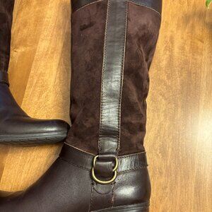 RARE Womens Bandolino Suede and Leather Boots Brown size 8.5